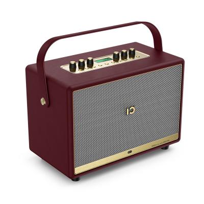 China High Quality DTS SHIDU T50 150W Retro Power Wooden Case Bluetooth Speaker 2021 High FIDELITY Portable Crimson Crimson for sale