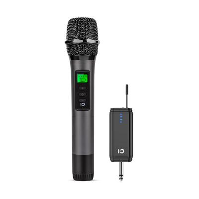 China Shidu Aluminum Alloy Mic System Dynamic Handheld Karaoke UHF Unidirectional Wireless Microphone with Transmitter Receiver for sale