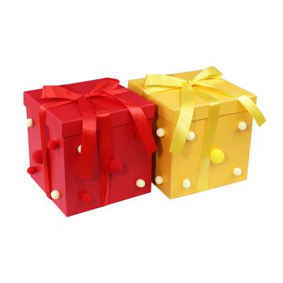 China Wholesale Aseptic Cheap Price Gift Packaging Box Flowers Square Rose Hat Paper Box for sale