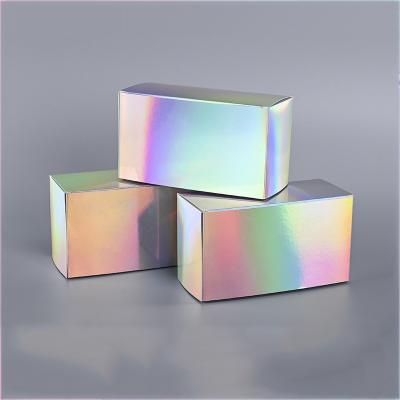 China Recyclable Design 3d Laser Printing White Paper Lipstick Cardboard Fancy Holographic Gift Box for sale