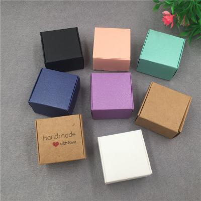 China Small Recyclable Colorful Black Craft Gift Box Handmade Cardboard Packaging Paper Candy Paper Cosmetic Paper Box for sale