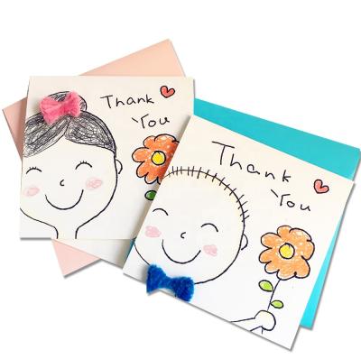 China Europe Pink Color Matt Lamination High Quality Oem Custom Printing Thank You Cards for sale