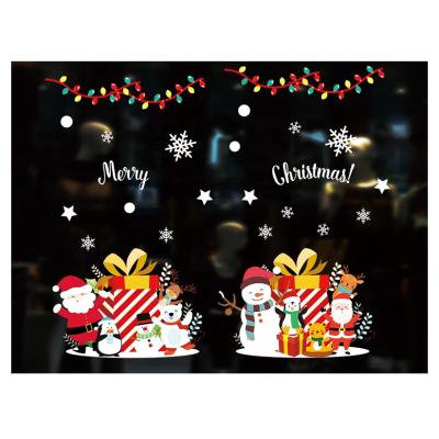 China Perfect Decorative Sticker Christmas Decoration Static Cling Stickers For Window Merry Christmas Stickers For Ornament for sale