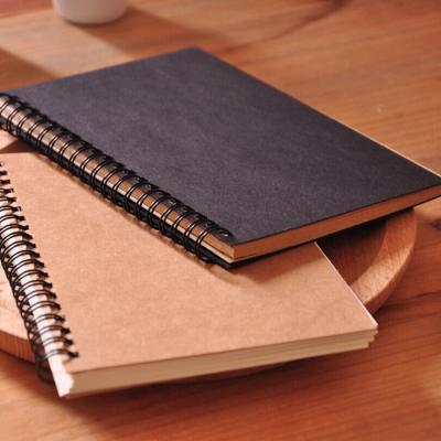 China Retro Eco-Friendly Blank Book Memo Student Journal Diary Spiral Notebook Painting Sketch Notebook Wrapping Paper Coil Notebook for sale