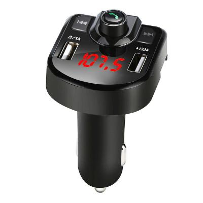 China Amazon Bluetooth Handsfree Car Kit Success 3.1A+1A Dual USB Car Charger FM Transmitter Multifunctional Fast MP3 Player for sale