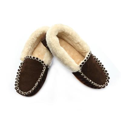 China Wholesale Fashion Trend Women's Home Indoor Outdoor Winter Warm Wool Striped Real Snow Boots Sheepskin Imprisonment Shoes for sale