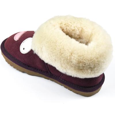 China Good Quality Breathable Breathable Real Wool Sheepskin Outdoor Short Boots Snow Boots for sale