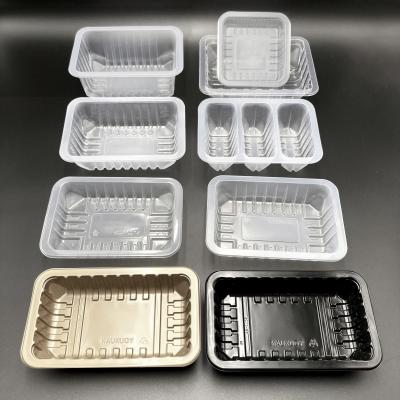 China Food Fruit Packaging Disposable Clear Plastic Fresh Food Supermarket Packaging Meat Fruit Food Tray Custom Vegetable Display RPP/PP for sale