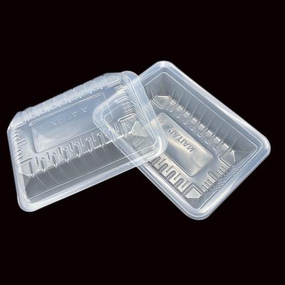 China Custom Plastic Food Fruit Packaging Vacuum Forming Blister RPP/PP Disposable Food Tray Eco Friendly Fresh Fruit Vegetable Frozen Food Packaging for sale