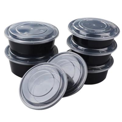 China Food Preparing Round Microwavable Disposable Microwave Takeout Containers PP Meal Lunch Food Packaging Safe Plastic Bowls for sale