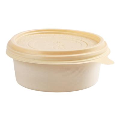 China Bio Degradable Food Packaging Disposable Bio Food Container PLA Cornstarch Round Microwavable Bowl for sale