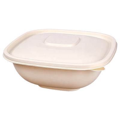 China PLA cornstarch take away bowl bio food packaging disposable degradable container microwavable biodegradable bowl for sale