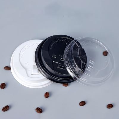 China Custom Food Grade Disposable Hot Bowl Cover Plastic PS PP Paper Coffee Cup Lids for sale