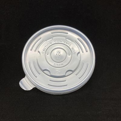 China Disposable Support Custom Logo Branded Microwave Safe Bowls Cap PP Plastic Lids For Soup Bowl Disposable Paper Cover for sale