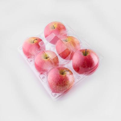 China Disposable Eco-Friendly Transparent Apple Fresh Fruit Blister Plastic Clamshell Containers Packaging Boxes for sale