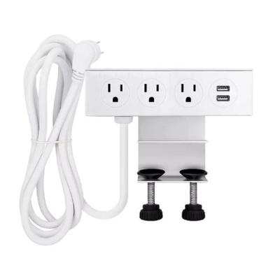 China Residential/Multipurpose Desktop Clamp Power Strip with 4 USB Ports, Desktop Edge Mount Socket, Desktop Detachable Multi Mount Socket, for sale