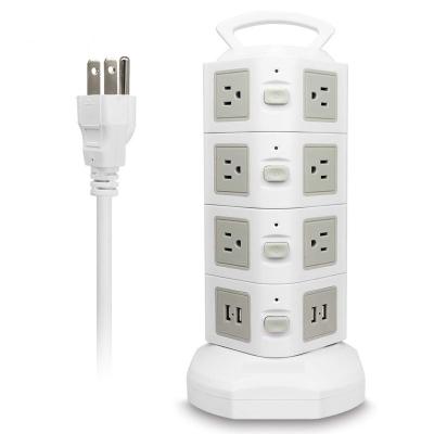 China Residential / General Purpose Vertical Plug Five-Layer US-Standard Factory Direct Supply With 4USB Receiver 4USB Smart Rotary Plug USB Turn Socket for sale