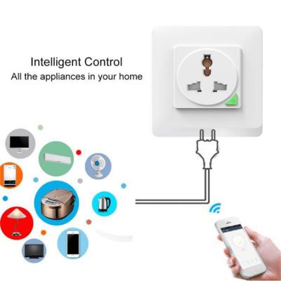 China 86 Type Residential/Multi-Purpose Remote Smart Socket 16A Tuya WiFi Voice Control Time Switch Smart Home Wall Socket Tuya Smart Socket Mobile Phone for sale