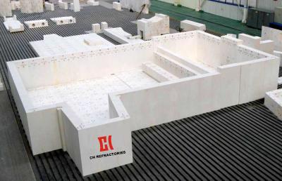 Cina Refractories AZS Fused Cast Block Light Yellow With High Strength in vendita