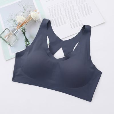 China Japanese Seamless Comfortable Silk One-Piece Sleep Set Ice Women Seamless Bra And Brief for sale