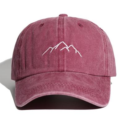 China 6-Panel Hat Cotton Baseball Cap Men Women Vintage Washed Hats Twill Plain Dad Hat Cotton Snapback Hat Distressed Adjustable Hip Hop Hat for sale