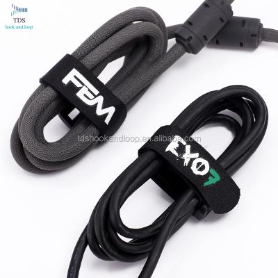 China Logo Customized Printed Manual Wrapping Multi Hook Fastener And Loop Function Strap With Buckle for sale