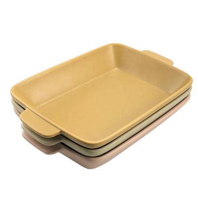 China Bakeware Sustainable Dish Rectangular Colored Lasagna Pans Bakeware Non-Stick Baking Accessories for sale