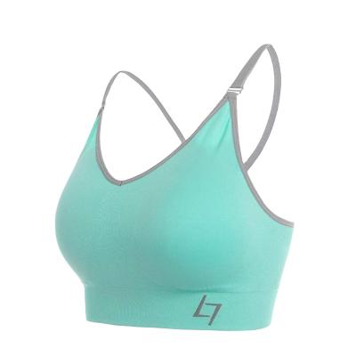 China Breathable Warm Sports Wears Padded In Stock Ladies Women Seamless Sports Bra zu verkaufen