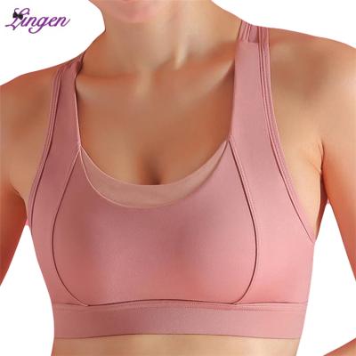 Cina New Design Breathable Stretch Fabric Ladies High Impact Yoga Sports Seamless Bra in vendita