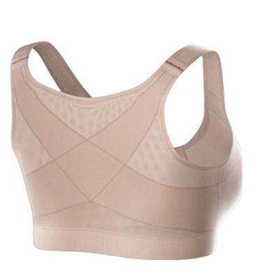 China Breathable Women Gym Running Tank Top Vest Sports Underwear Zipper Padded Shockproof Sports Bra à venda