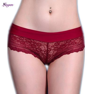 China Low Waist Women Lace Underwear Sexy Transparent Seamless Breathable Panties à venda