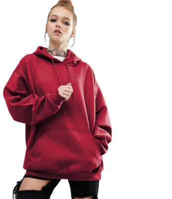 China Anti-wrinkle S-5XL fashion autumn and winter Europe and the United States new loose solid sports hooded Batman sleeved women wear en venta