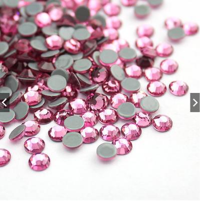 China Flatback Pink/Hot Fix Crystals Light Pink ab Flatback Rhinestones Sparkles Rhinestone Glass Iron On Hotfix Stone For Dress Fabric Accessory for sale