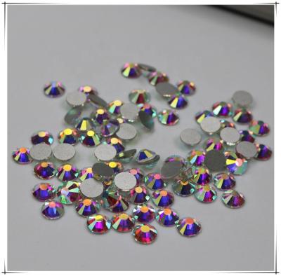 China Bright crystal color same color rhinestones ab flatback nail art flatback silver not hot fix rhinestone for diy nails decoration for sale