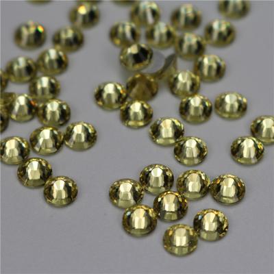 China Wholesale flatback flatback light yellow hotfixrhinestone non crystals for sale