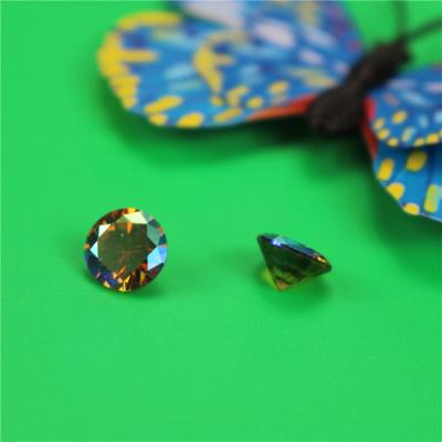 China Round Star Fashion Jewelry Stone 12mm Olivine Zircon AB Stone for sale