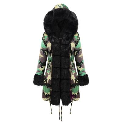 China New Style Breathable Plus Velvet Warmth And Mid Length Thick Cotton Coat Plus Size Women's Coats for sale