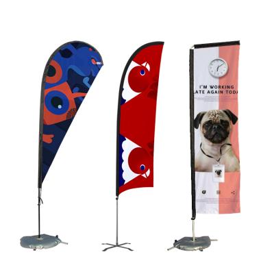 China Health Care Institutes Sale Flying Beach Teardrop Flag With Fiberglass Pole for sale