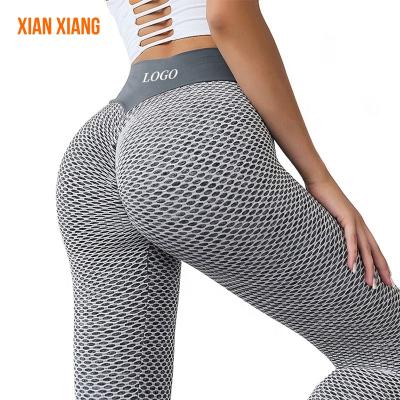 China Breathable Workout Running Gym Butt Crac! crack! TIK Tok Womens High Waisted Anti Cellulite Tummy Control Lift Yoga Pants Ruched Leggings for sale