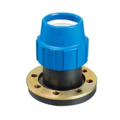 China PP End Cap Compression Fittings For PE Pipe Connection Flange Coupling for sale