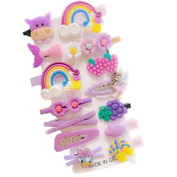 China Cute sweet new children's hair clip side bangs clip baby candy color cartoon hair clip girl hair accessories for sale