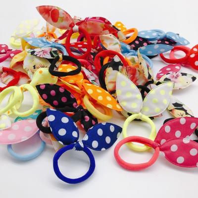 China Lovely Sweet Korean Children Girls Headbands Accessories Fashion Candy Color Girls Hair Band Dot Bow Baby Children Polka Dot Stretch for sale