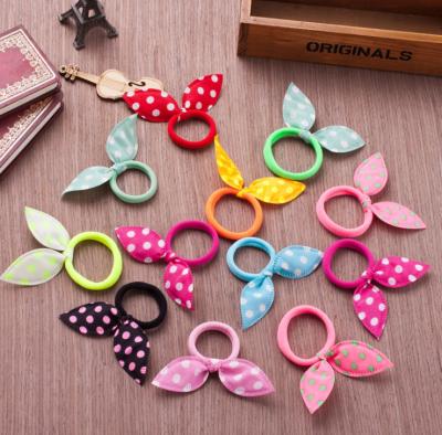 China A hot selling children's hair band girl hair ornament soft bow elastic band does not hurt hair elasticity girl good little for sale