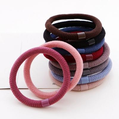 China Japan elastic band hair traceless tape and Korean style children ladies 6mm round thick rubber elastic cord hair band for sale