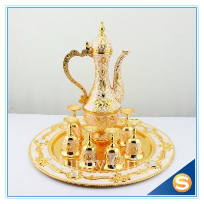 China Modern Home Decoration Rose Wine Home Decorative Set Enamel Metal Design for sale