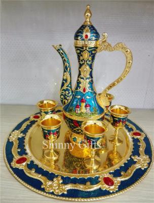 China Home Decorative Art Enamel Luxury Wine Decorative Set Fashion TXX for sale