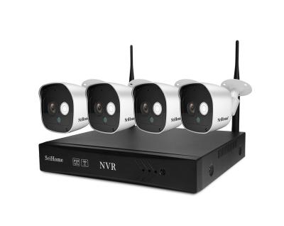 China 2022 Hot Srihome 1080P 4Ch Wifi CCTV NVR System Home Security Camera Hd NVR kit NVS002 for sale