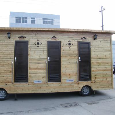 China China Modern Prefab Trailer Travel Mobile Modular Automatic Public Toilet On Wheels for sale