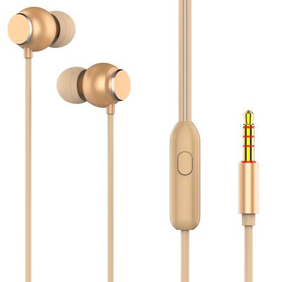 China In-ear Koniycoi handfree wired metal round cable 10mm speaker headphones accessories KJ906 with stereo sound handfree for mobile for sale