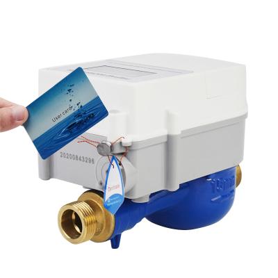 China Household Prepaid Brass IC Card Radio Frequency Water Meter Smart Water Meter for sale